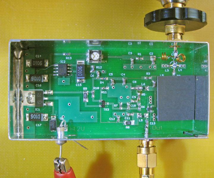 Fig. 4.3 LNA showing placement of 'Lossy Rubber' Absorber material