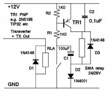 Схема управления рэле 28/12 V